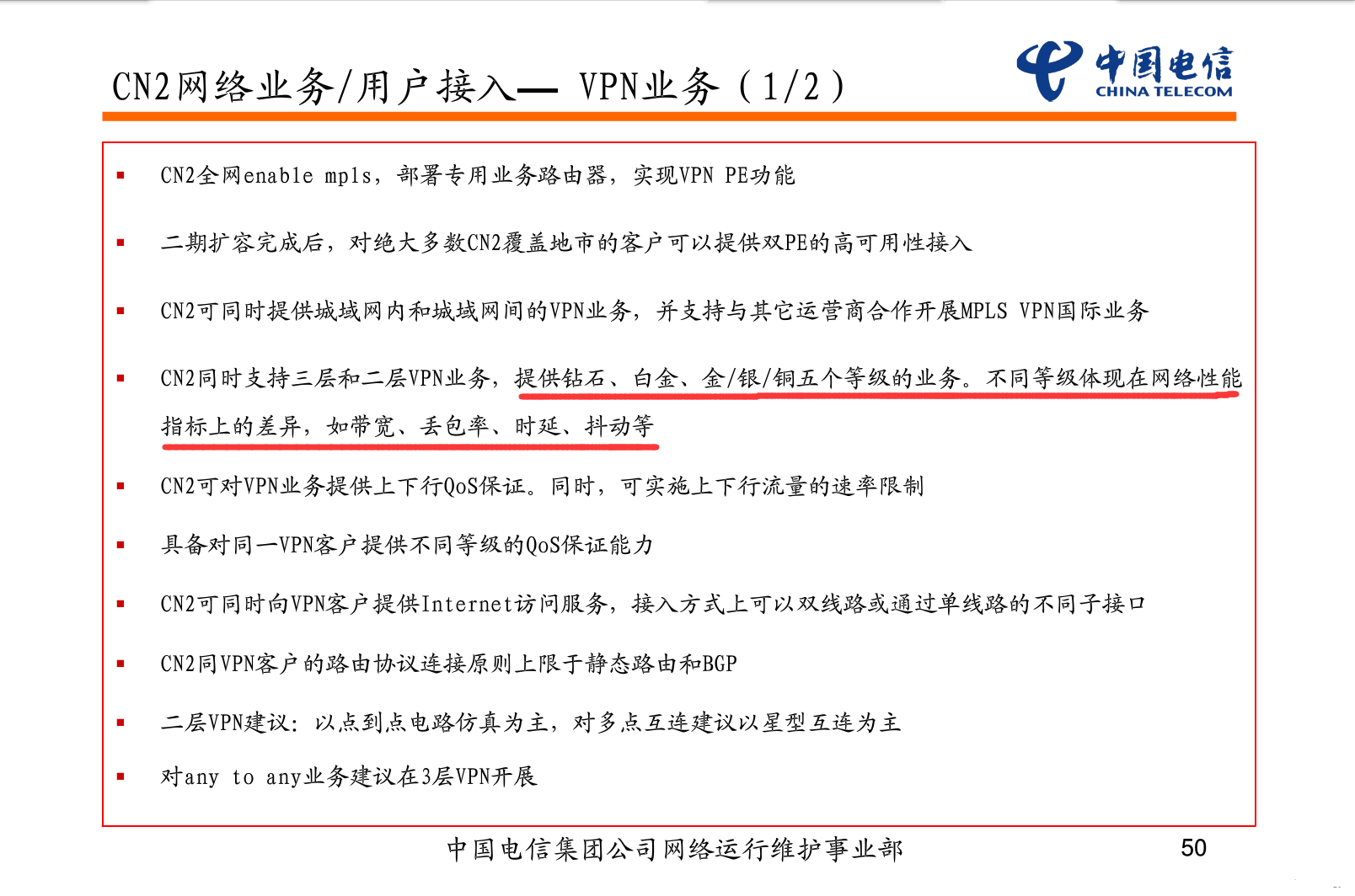 CN2网络概况及MPLS 扶墙