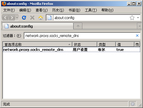 Firefox远程域名解析设置