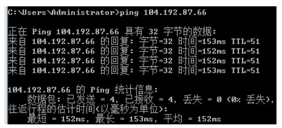 cn2线路洛杉矶服务器ping值测试