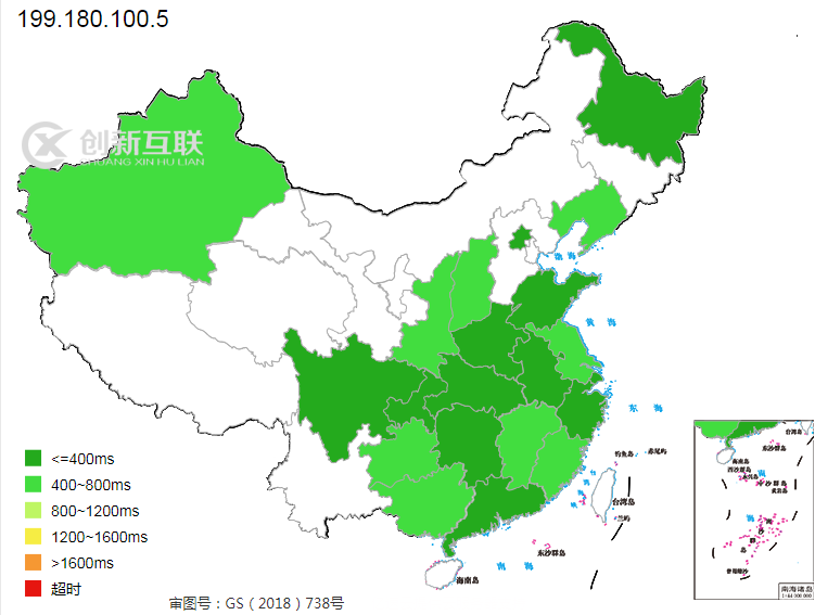 美国圣何塞机房服务器全国各地访问情况