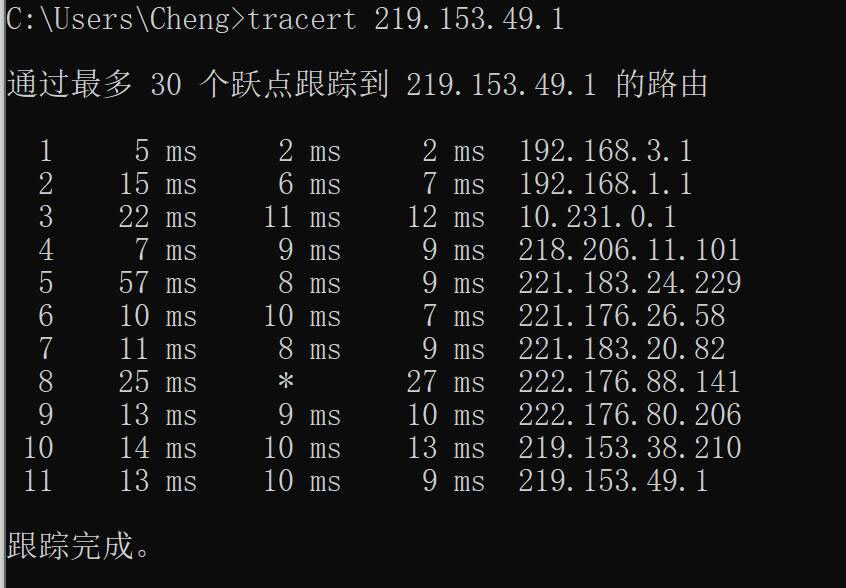 tracert命令