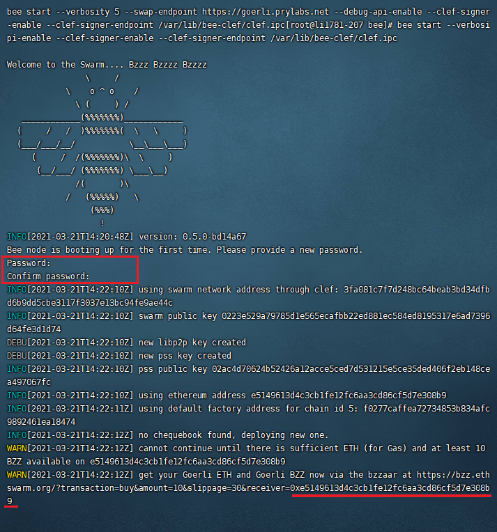 swarm挖矿bzz搭建bee节点linux教程
